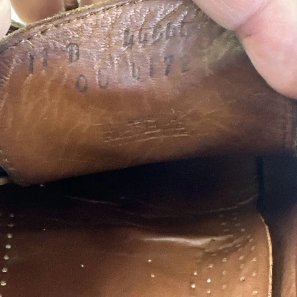 Allen Edmonds Pueblo Boat Shoe Hand Sewn 3 Eyelet Leather Brown Laces Mens 11 D